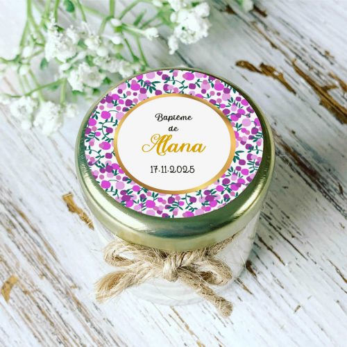 Bougie baptême Liberty personnalisée – cadeau invités pas cher