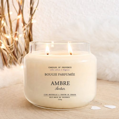 Bougie parfumée Ambre artisanale fait-main en Provence