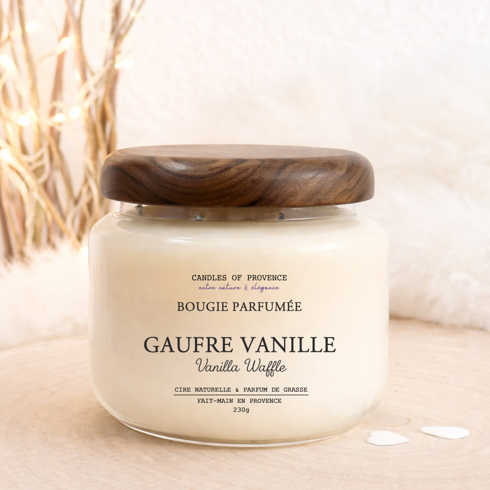 Bougie parfumée Gaufre Vanille artisanale fait-main en Provence