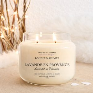Bougie parfumée Lavande en Provence artisanale fait-main en Provence