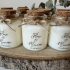 Cadeaux invités mariage : bougies personnalisées Flore & Maxime