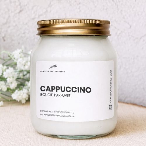 Grande Bougie parfumée Cappuccino Collection Cottage Fait-main en Provence