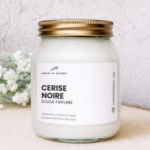 Grande Bougie parfumée Cerise Noire Collection Cottage Fait-main en Provence