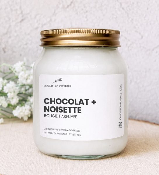 Bougie parfumée Chocolat Noisette Collection Cottage Fait-main en Provence
