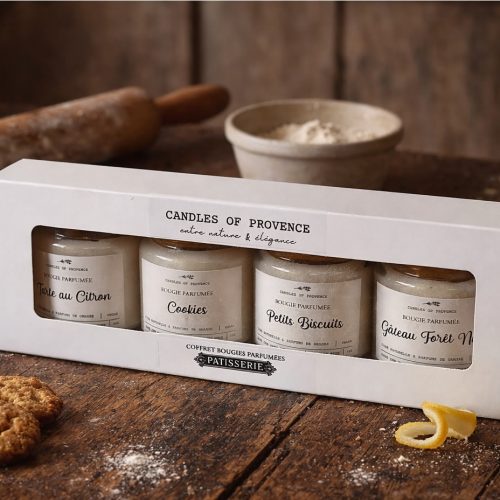 Coffret pâtisserie cadeau femme mini bougies parfumées gourmandes fait-main en Provence