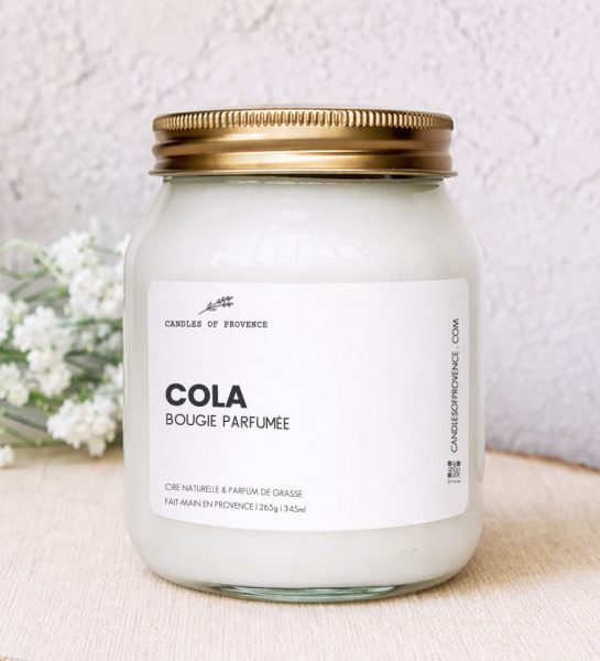 Grande Bougie parfumée Cola Collection Cottage Fait-main en Provence