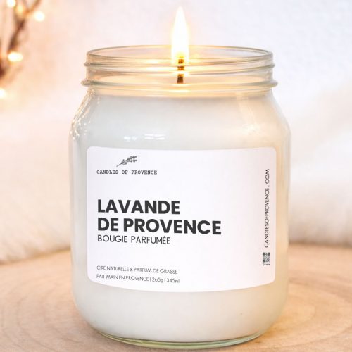 Grande Bougie parfumée Lavande de Provence Collection Cottage Fait-main en Provence