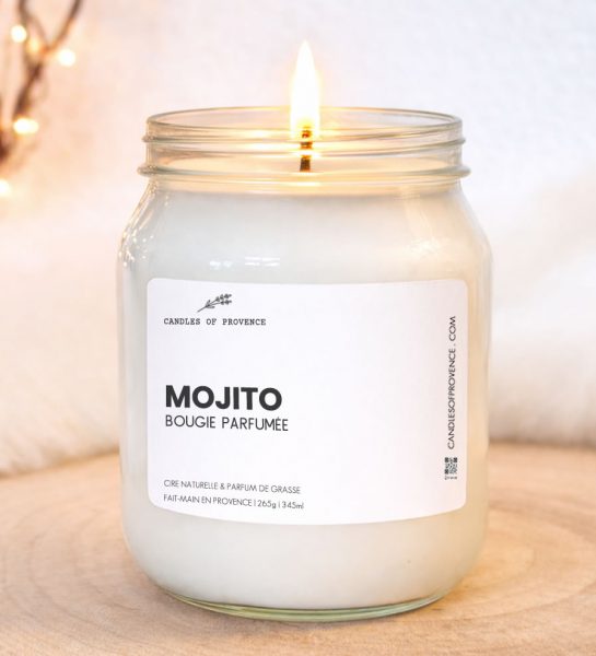 Grande Bougie parfumée Mojito Collection Cottage Fait-main en Provence