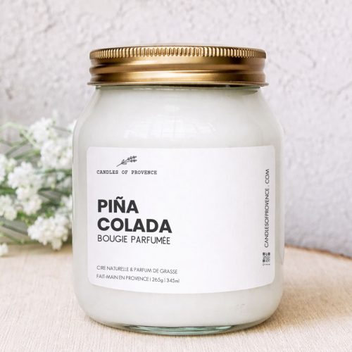 Grande Bougie parfumée Piña Colada Collection Cottage Fait-main en Provence
