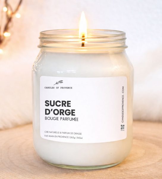Grande Bougie parfumée Sucre d'orge Collection Cottage Fait-main en Provence